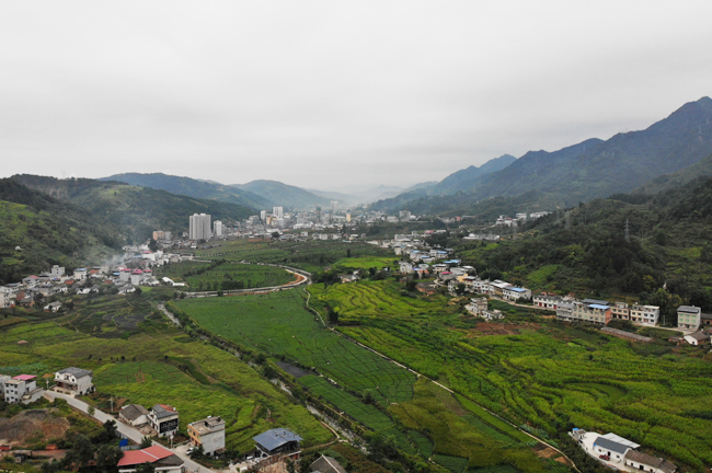 紫阳县蒿坪镇全景