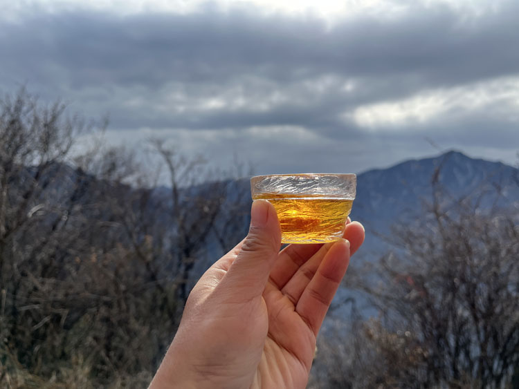 秦岭户外线路人头山山顶品紫阳富硒茶