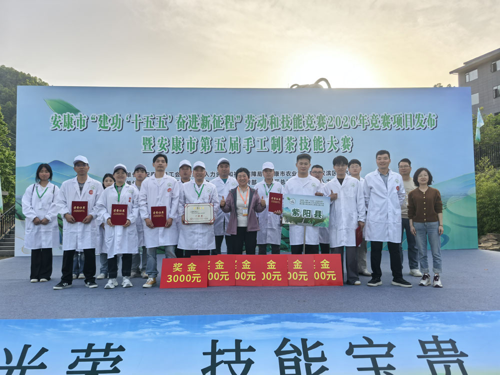 紫阳县在安康市第五届手工制茶技能大赛上斩获多项大奖